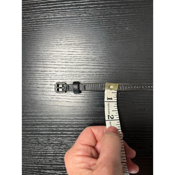 J. Crew Preppy Thin Leather Belt with Small Silver Stud Details - Picture 5 of 7